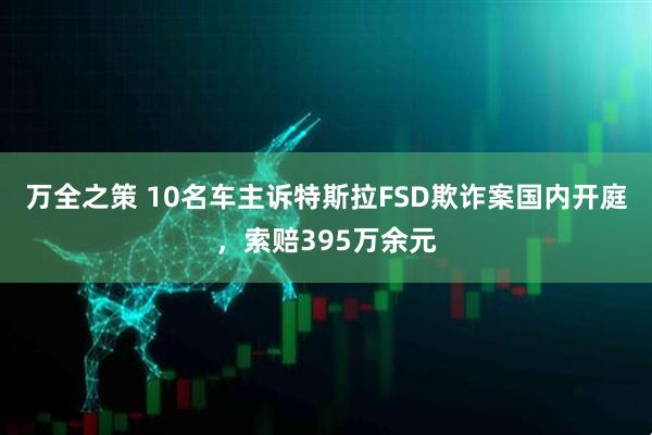 万全之策 10名车主诉特斯拉FSD欺诈案国内开庭，索赔395万余元